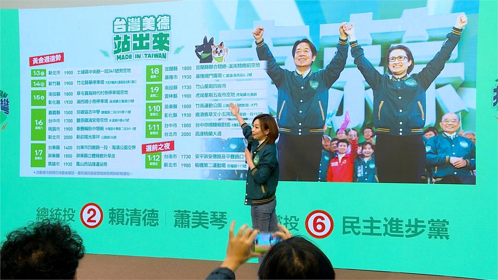 「賴蕭配」帶領站街頭拚選戰 黨公職出動將於上千路口催票