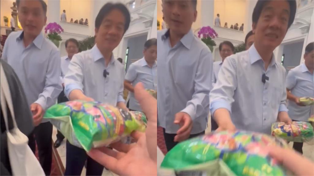 賴清德發零食遇民眾嗆「萊爾校長」惹議！影片97萬人看爆…網怒轟：超沒品