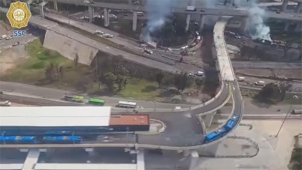 墨西哥油罐車翻覆爆炸　造成4死90傷32輛車遭波及