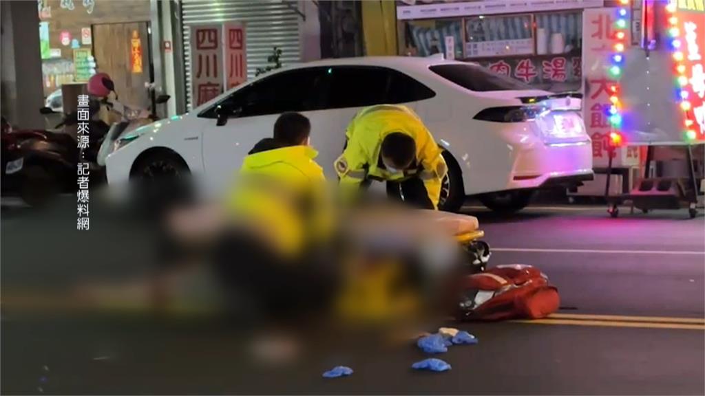 危險!台中男子違規橫越馬路 遭計程車撞飛重傷送醫搶救