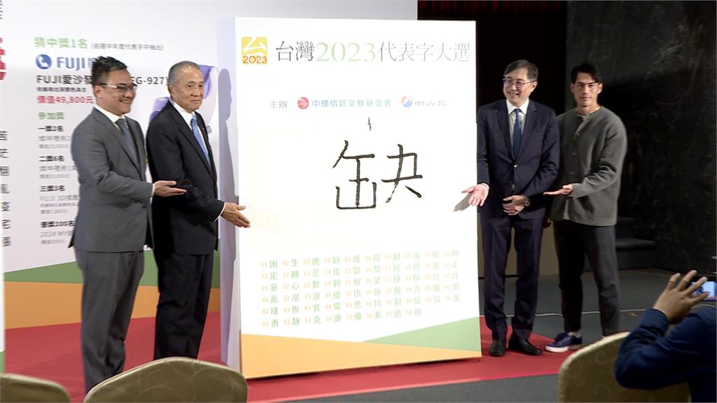 「缺」字獲選2023代表字　　楊俊瀚擔任揭字大使坦言最缺「這個」