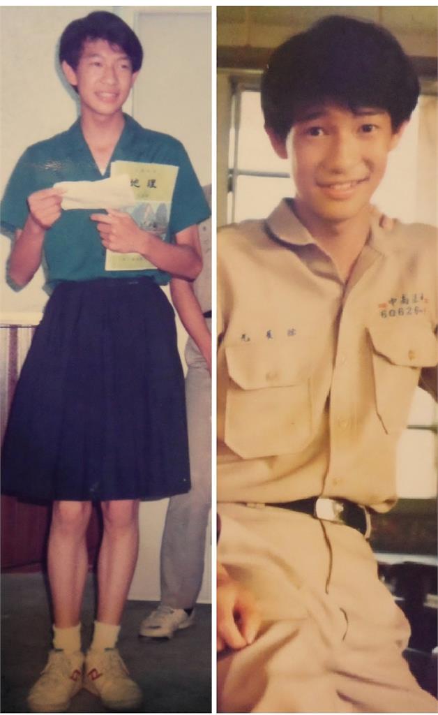 37年前也穿過北一女制服！徐展元突曬「男扮女裝照」疑挺李多慧：回憶年輕歲月