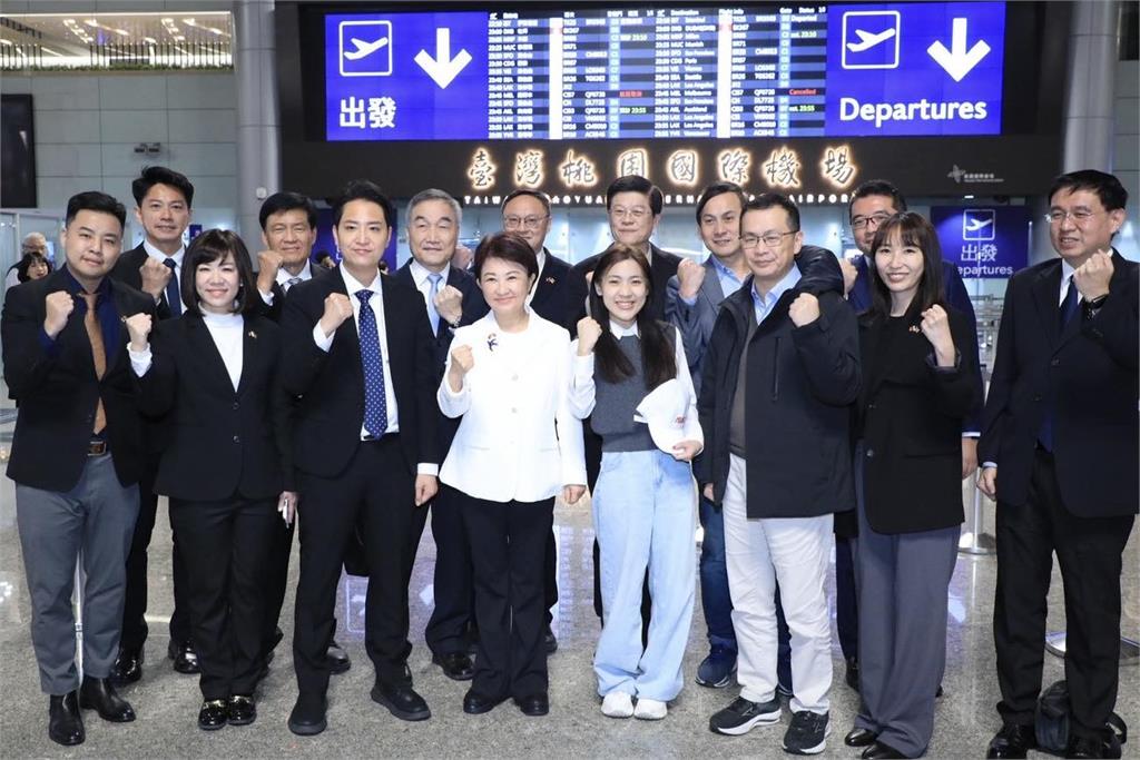 盧秀燕率團啟程訪美11天！「胸別國旗」揭3大任務：為台灣發聲