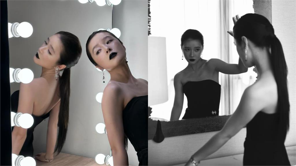 周星馳兒子0肩帶暗黑裙猛下滑!「27歲真實體態」慘遭鏡反射出賣網震:長大了
