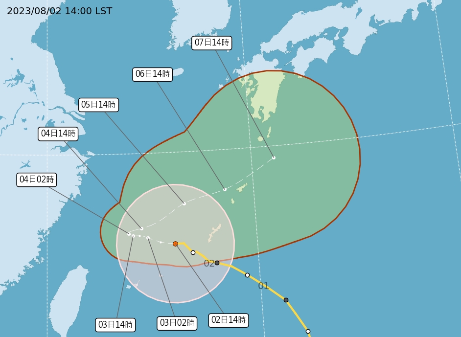 卡努颱風侵台！日本氣象廳最新路徑出爐：「這2天」最靠近台灣