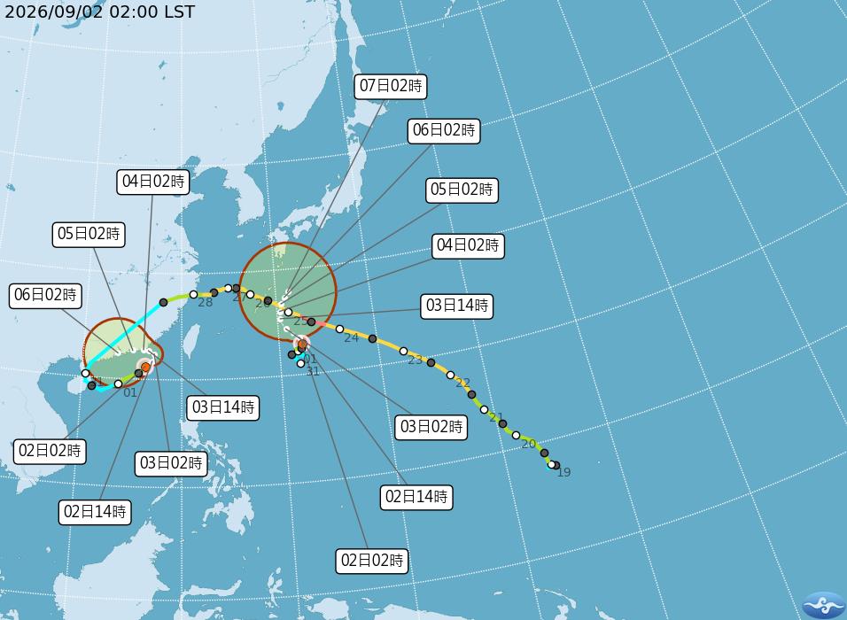 沙德爾復活「雙颱風場交會」雨彈再炸4天！專家曝「3可能路徑」估再活5天