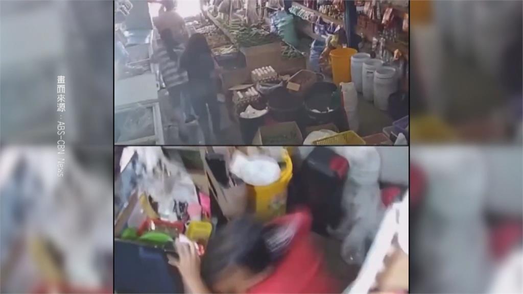 菲律賓規模6.4強震　顧客尖叫逃出店面