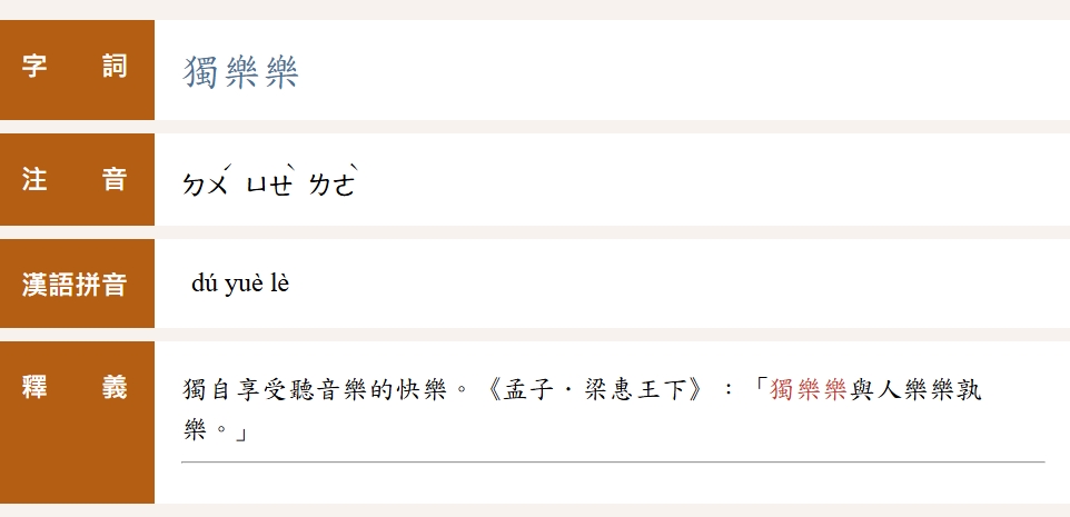 「獨樂樂不如眾樂樂」正確讀音曝光！不是唸「ㄌㄜˋㄌㄜˋ」網驚：老師都唸錯