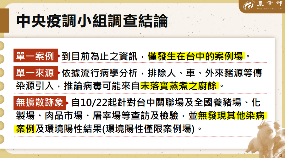 快新聞/疫調結果出爐!台中梧棲單一案例 推測豬瘟病毒源來自「這原因」