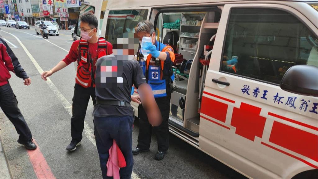 台南火車站旁氣爆意外　瓦斯行員工頭臉燒燙傷