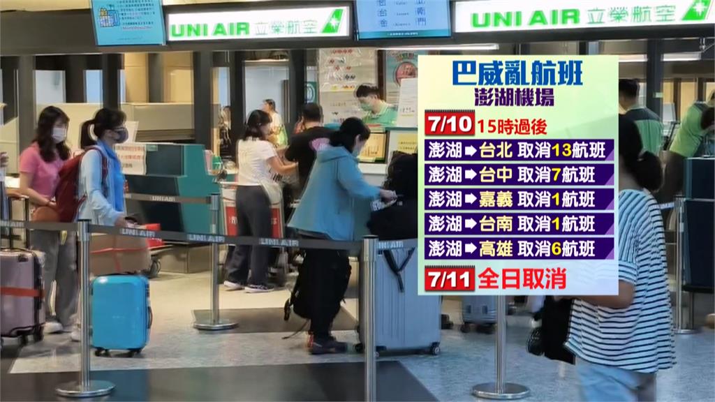 巴威颱風近逼！　澎湖機場湧大批返本島人潮