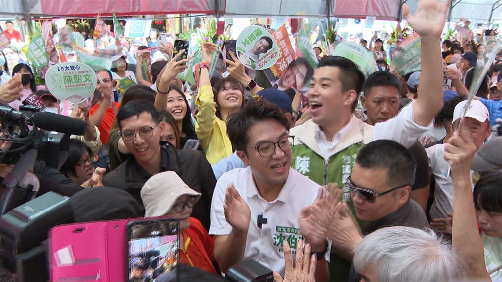 沈伯洋站台陳聖文讚深耕地方　洋流助攻選情！綠拚議員全壘打