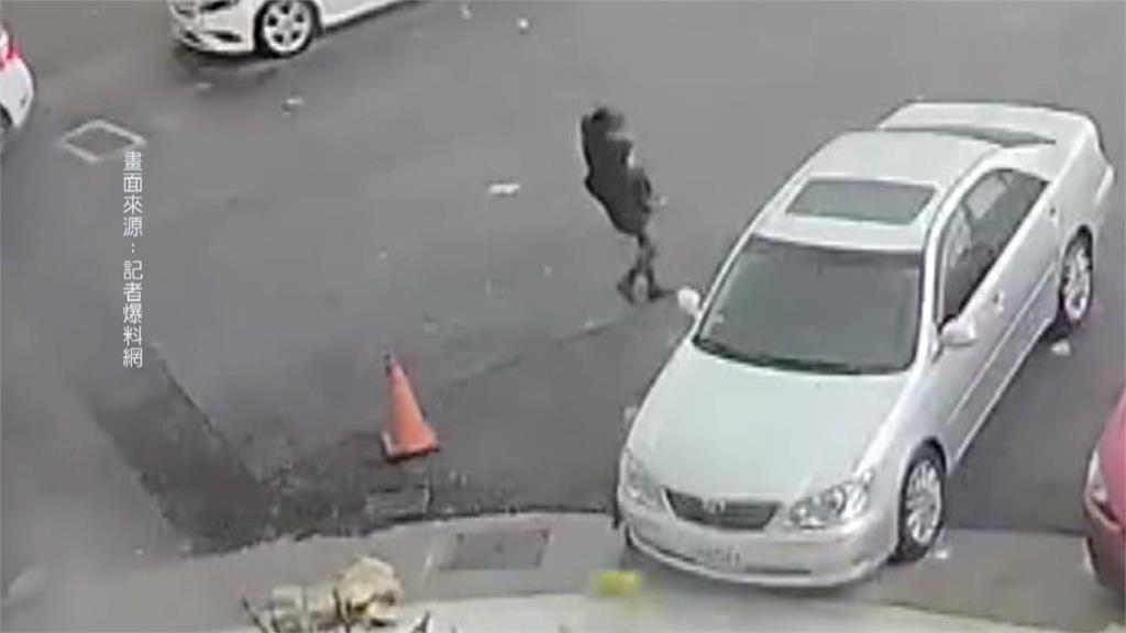 苗栗頭份驚見9級怪風! 11噸大貨車停路邊竟遭吹翻