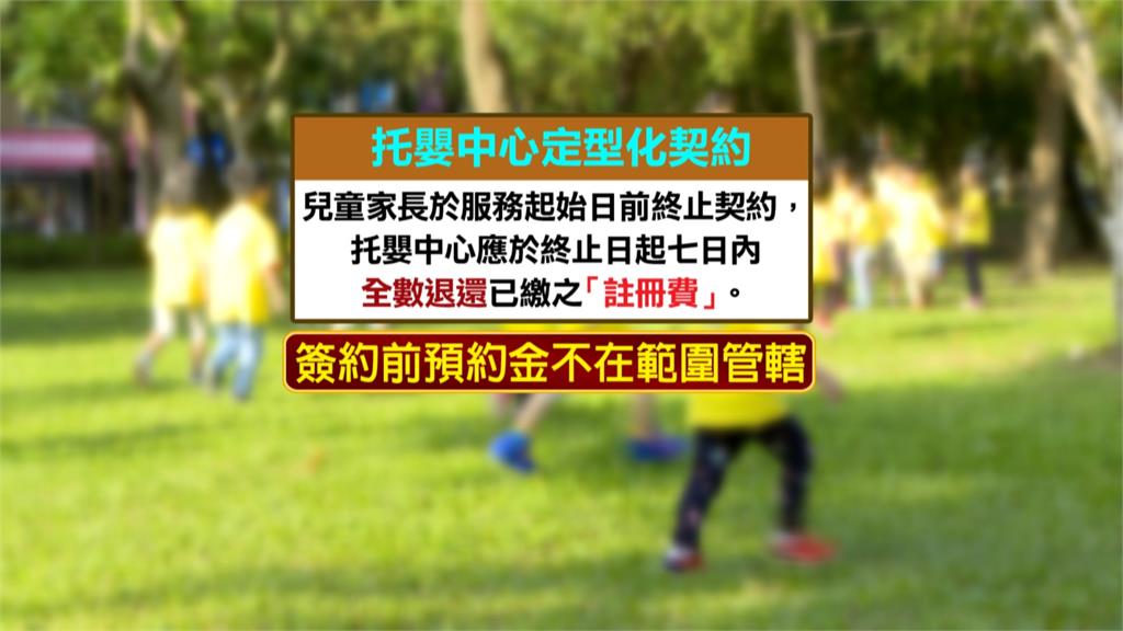 踢爆定型化契約漏洞　私人托嬰搶位先付定位金無法退