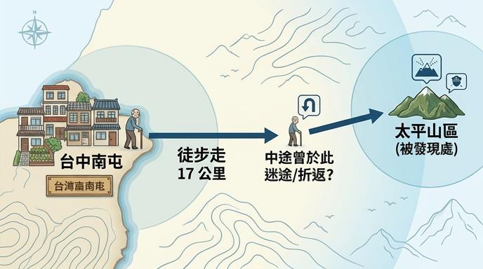 老翁徒步走１７公里進太平山區　失聯５天奇蹟獲救
