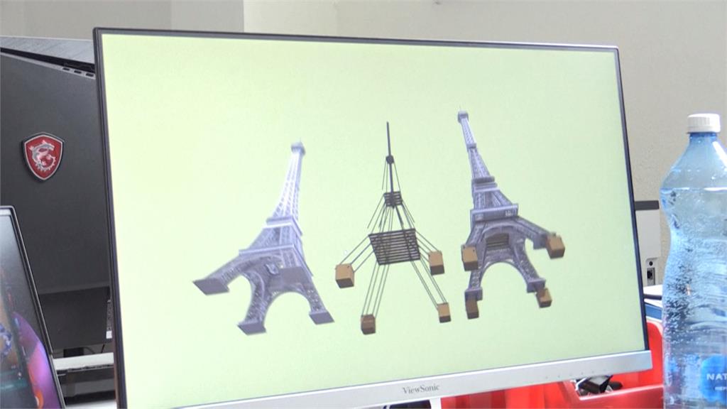 堅固度可支撐直升機　回收海洋垃圾3D列印蓋巴黎鐵塔