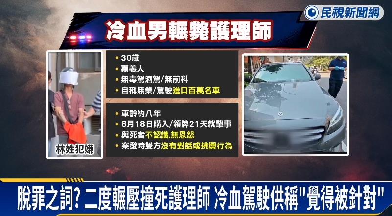 狠男「二度輾壓」護理師致死！竟稱「擦肩被1事激怒」高大成怒轟：脫罪藉口