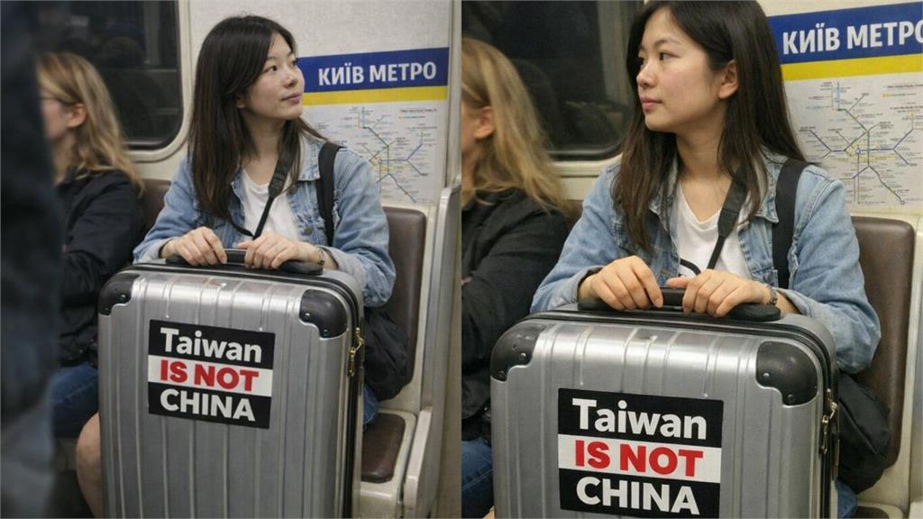 正妹搭地鐵「行李箱」意外成焦點！超狂標語「台灣不是中國」紅到日本