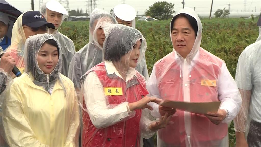 颱風豪雨成災農損恐達21億 總統賴清德赴雲林勘災