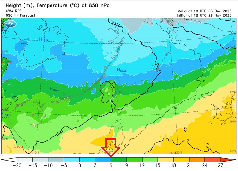 本週有望迎首波「大陸冷氣團」？專家PO圖分析：達「這條件」才有機會