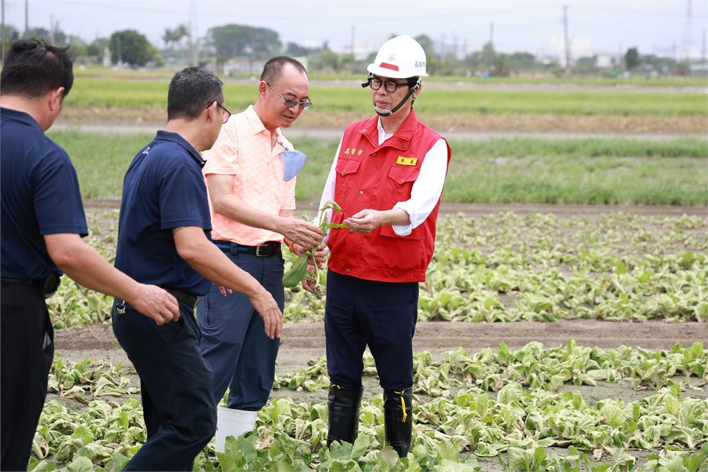 快新聞/再衝第一線!陳其邁赴岡山、梓官勘災 指示加速辦理農損救助