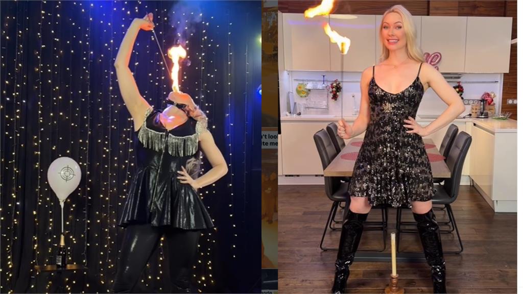 超兇網紅街頭「猛吞火球」太炸裂　秒彎腰「狂噴超巨烈焰」吸124萬人圍觀！