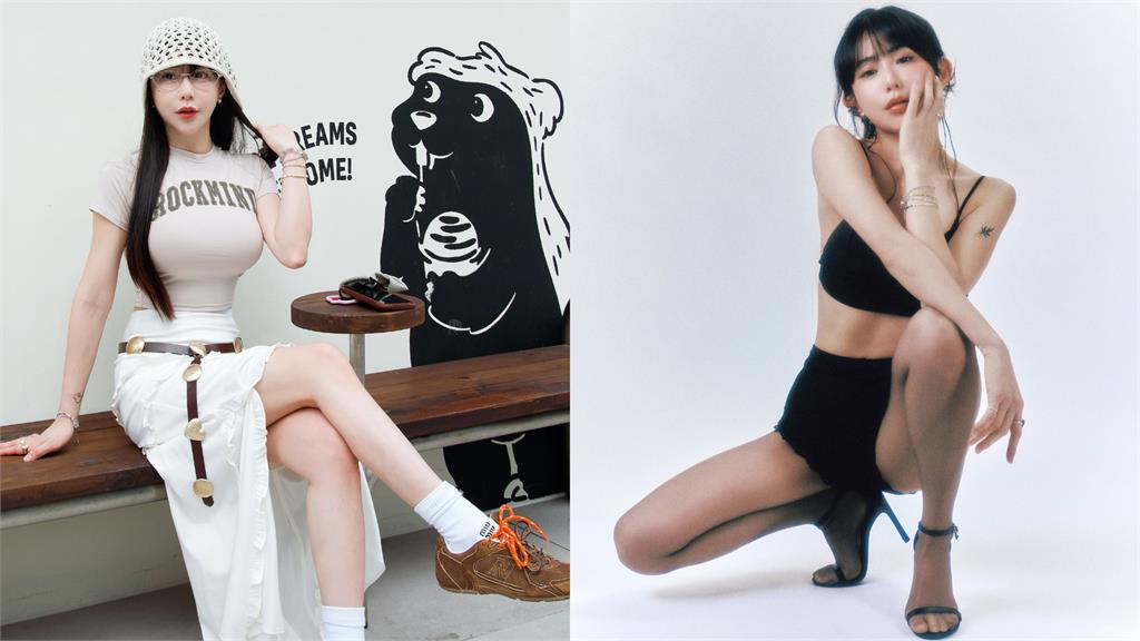 梓梓辣穿U領高衩死庫水「麻糬險掉出」！一轉身「渾圓大蜜桃」現形…網全暴動