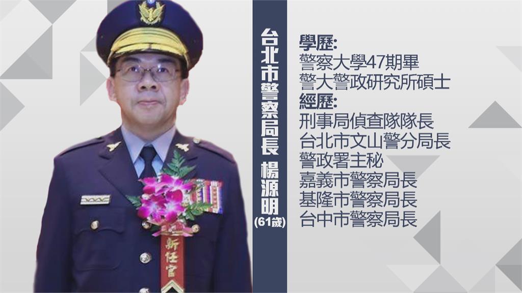 陳嘉昌屆滿退休　楊源明接任台北市警局長
