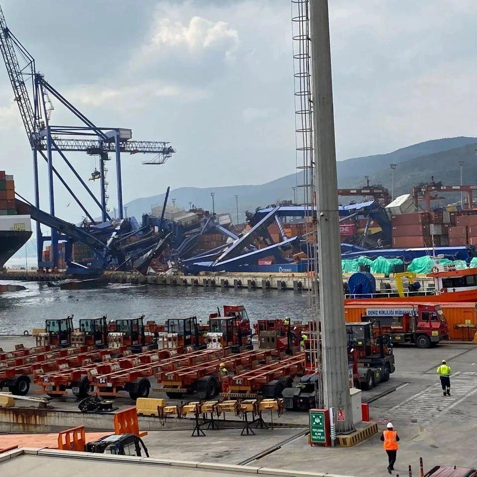 海運不平靜！海明海運土耳其爆意外　租用船撞翻大型貨櫃起重機1人重傷