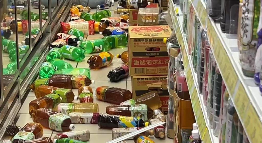 快新聞/嘉義6.4強震!全台搖晃 賣場飲料、酒瓶「碎滿地」畫面曝