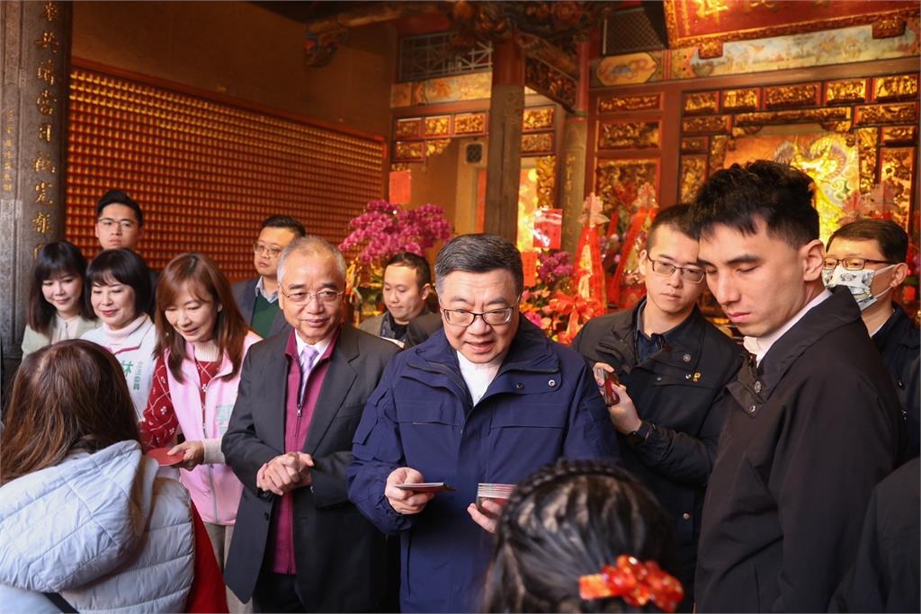 快新聞/初二桃園拜廟 卓榮泰:年後全力促進朝野和諧、重新充飽政府輪胎氣