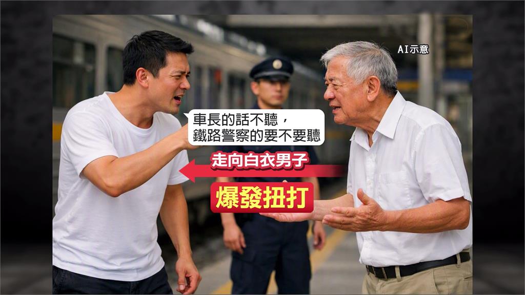 75歲翁搭台鐵因「這件事」遭勸　竟跟休假車長爆衝突雙掛彩