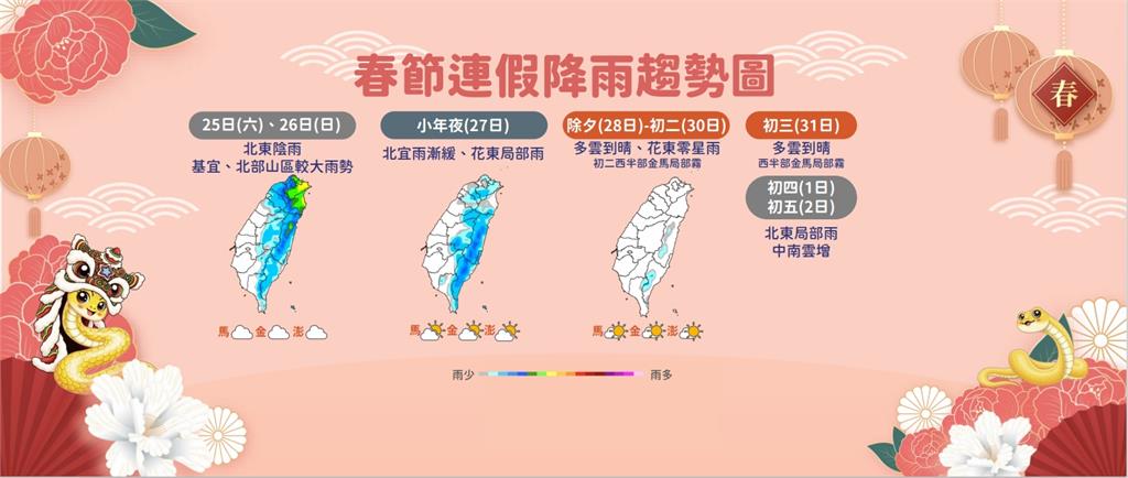 快新聞/首波寒流來拜年了!低溫探8度 春節連假天氣一次看