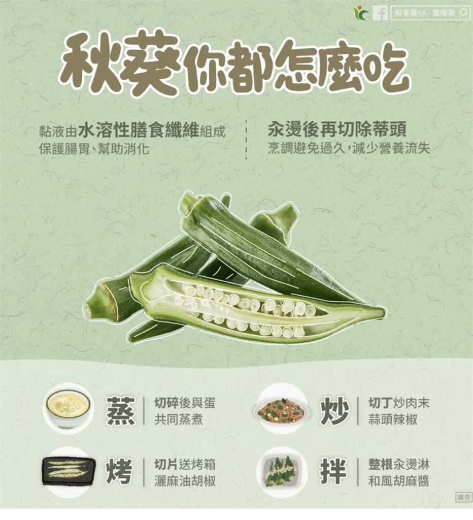 「秋葵」的黏液很顧胃!農糧署:一個「小細節」做對了 才能保留完整營養