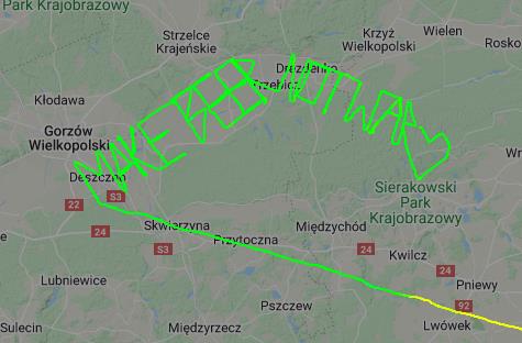 「去你的普丁」波蘭飛行學校在空中寫字　譴責俄國發動戰爭