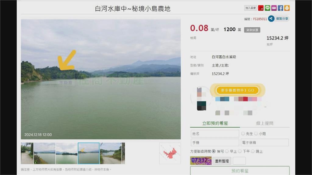 想當島主嗎?白河水庫「萬坪私人小島拍賣」 每坪只要788元