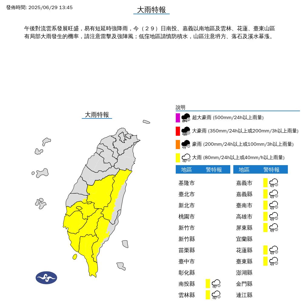 快新聞/出門帶傘!午後9縣市大雨特報 一路下到晚上