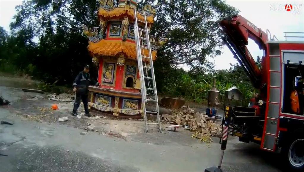 磚牆倒塌工人困金爐內 吊掛救援送醫仍不治