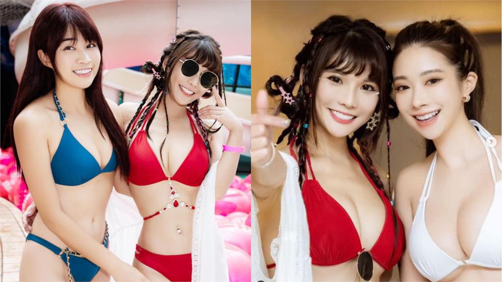 琳妲合體3女神「辣穿惹火比基尼」!「野獸太猛下緣快撐不住」網看暈:太性感