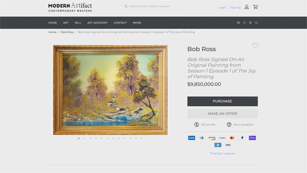 傳奇油畫大師鮑伯羅斯真跡　3.1億台幣高價售出