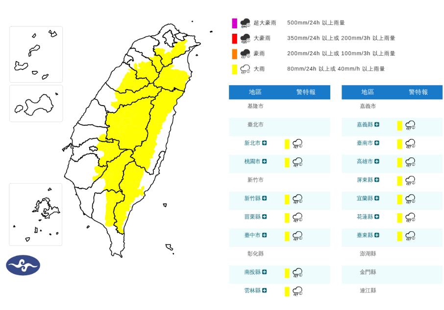 快新聞／趕快躲雨！新北14縣市大雨特報　下到晚上