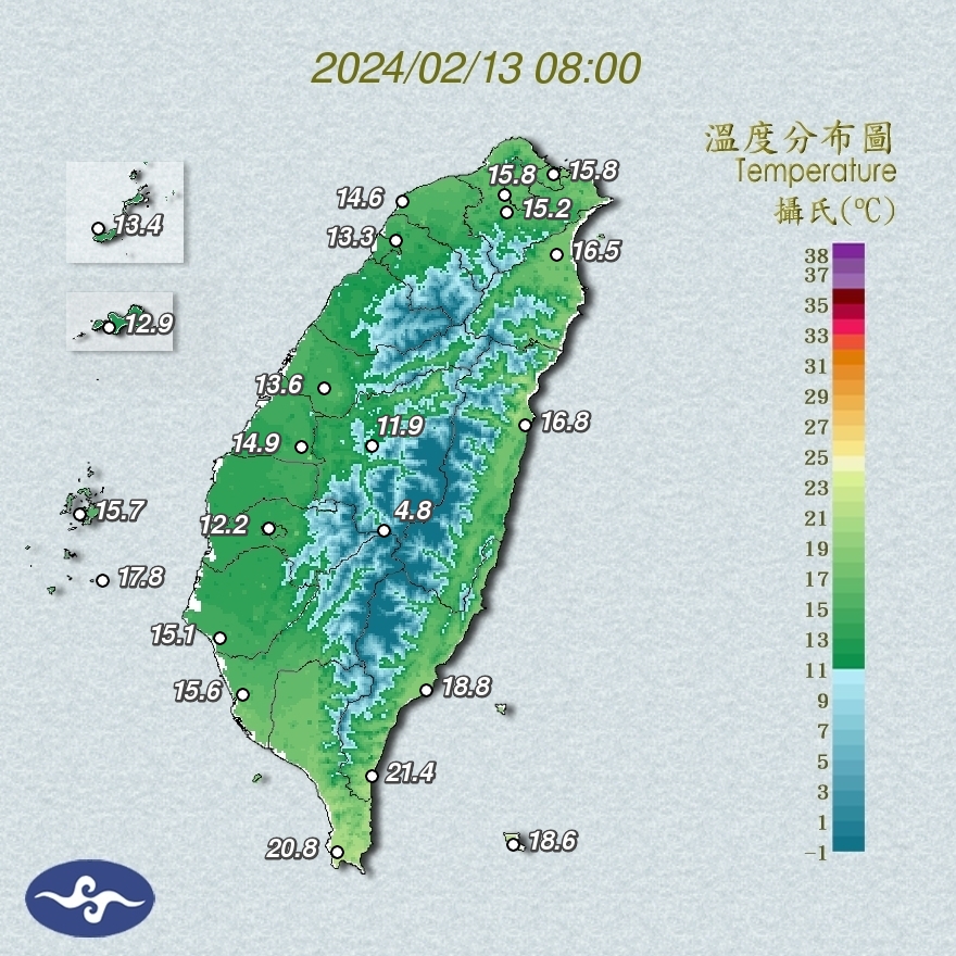 初四迎財神「1圖掌握天氣變化」!鄭明典見「氣溫差很大」驚喊:整個反轉