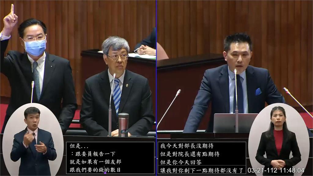 陳以信轟斷交就下台 吳釗燮:為顧邦交付錢對不起國家