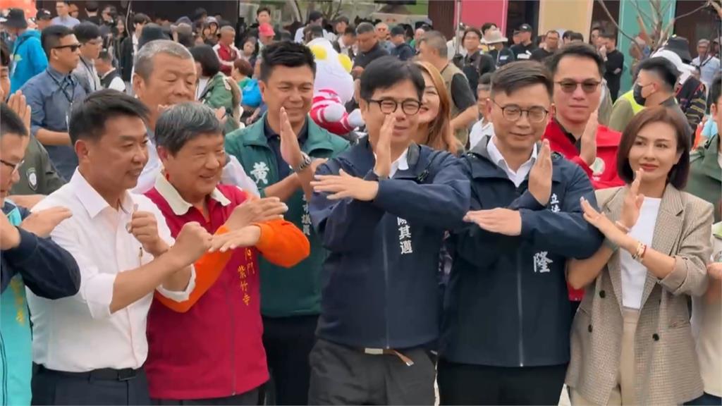 初選後三人首見面　賴瑞隆合體邱議瑩、許智傑展團結