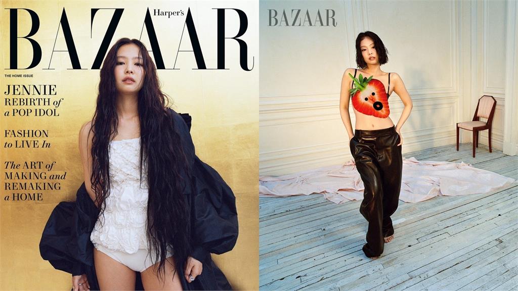 Jennie時裝雜誌「大膽」造型全曝光　「1塊布」遮上身詭譎角度網崩潰