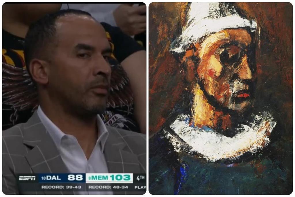 綜合/運動文藝復興!薛蛇吼教練成名雕像、前獨行俠總管窘臉意外撞名畫「小丑」