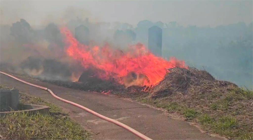 台中接連公墓火警　「燒金紙引火勢」出動直升機灑水