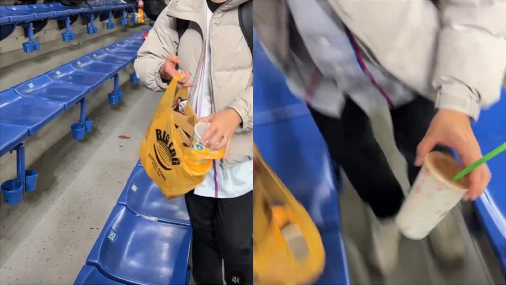 網瘋傳「台灣球迷亂丟垃圾」疑小粉紅操弄？日媒揭「3破綻」：AI造假