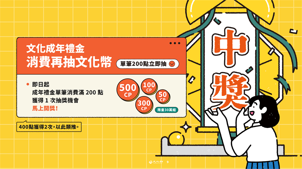 快新聞／青年「1200文化幣」今天開領！　領取方式、使用攻略一次看