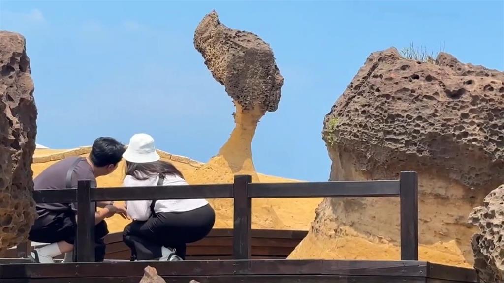 野柳女王頭越來越細　「風化+侵蝕」作用　5年內恐斷頸